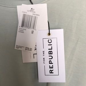 Sage green dressed up “sweatshirt” like top